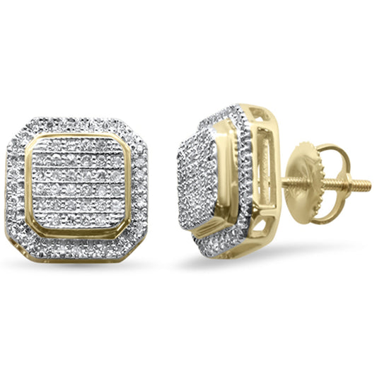 Muse Jewelry .34CT G SI 10K Yellow Gold Diamond Micro Pave Stud Earrings