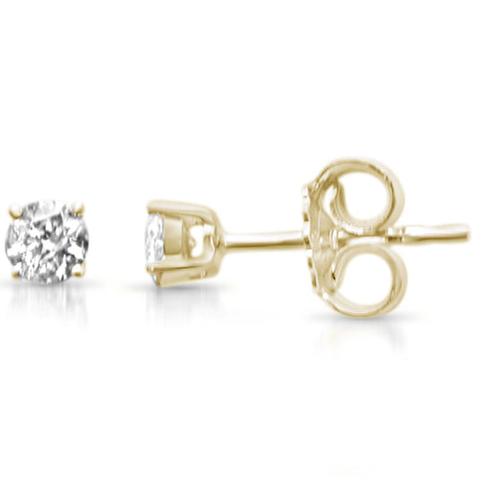 Muse Jewelry .21ct G SI 14K Yellow Gold Diamond Solitaire Stud Earrings