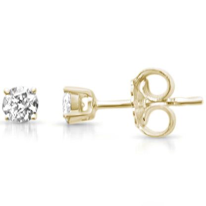 Muse Jewelry .20ct -.40ct G SI 14KT Gold Diamond Solitaire Stud Earrings More Size & Colors Available