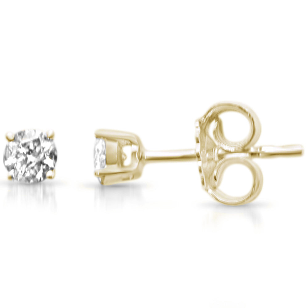 Muse Jewelry .23ct G SI 14K Yellow Gold Diamond Solitaire Stud Earrings