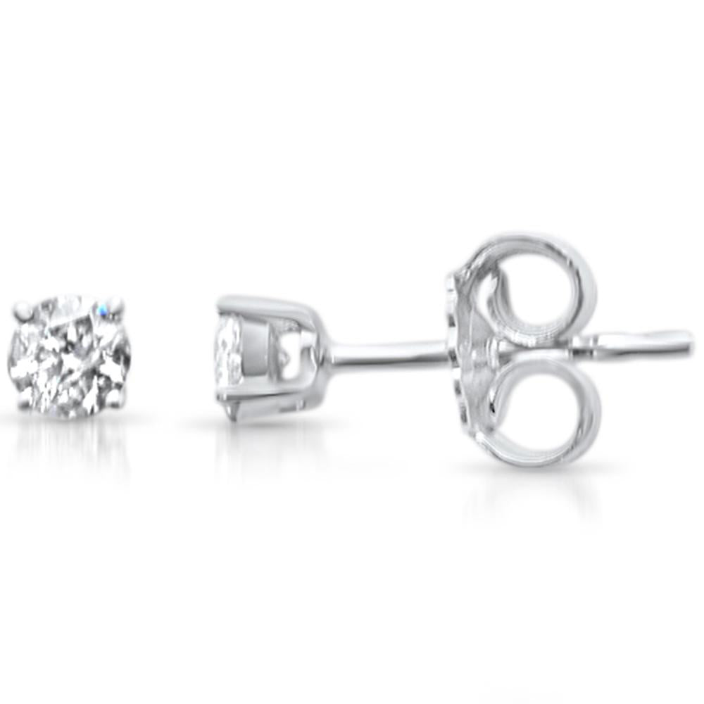 Muse Jewelry .23ct G SI 14K White Gold Diamond Solitaire Stud Earrings