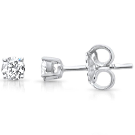 Muse Jewelry .25ct G SI 14K White Gold Diamond Solitaire Stud Earrings