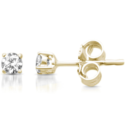 Muse Jewelry .38ct G SI 14K Yellow Gold Diamond Solitaire Stud Earrings