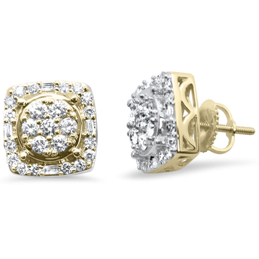 Muse Jewelry .91ct G SI 10K Yellow Gold Diamond Screw Back Earrings