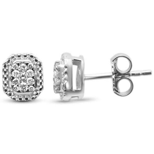 Muse Jewelry .15ct G SI 10K White Gold Diamond Fashion Earrings