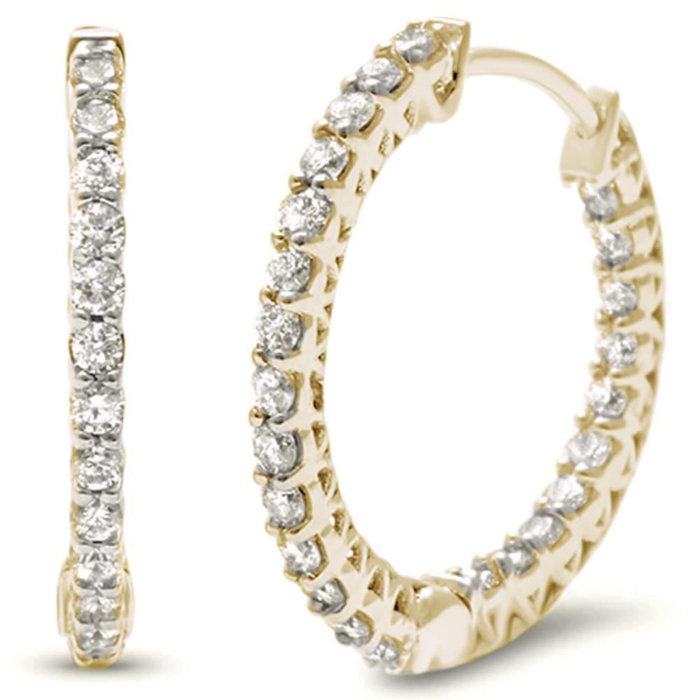 Muse Jewelry .56ct G SI 14K Yellow Gold Diamond Hoop Earrings