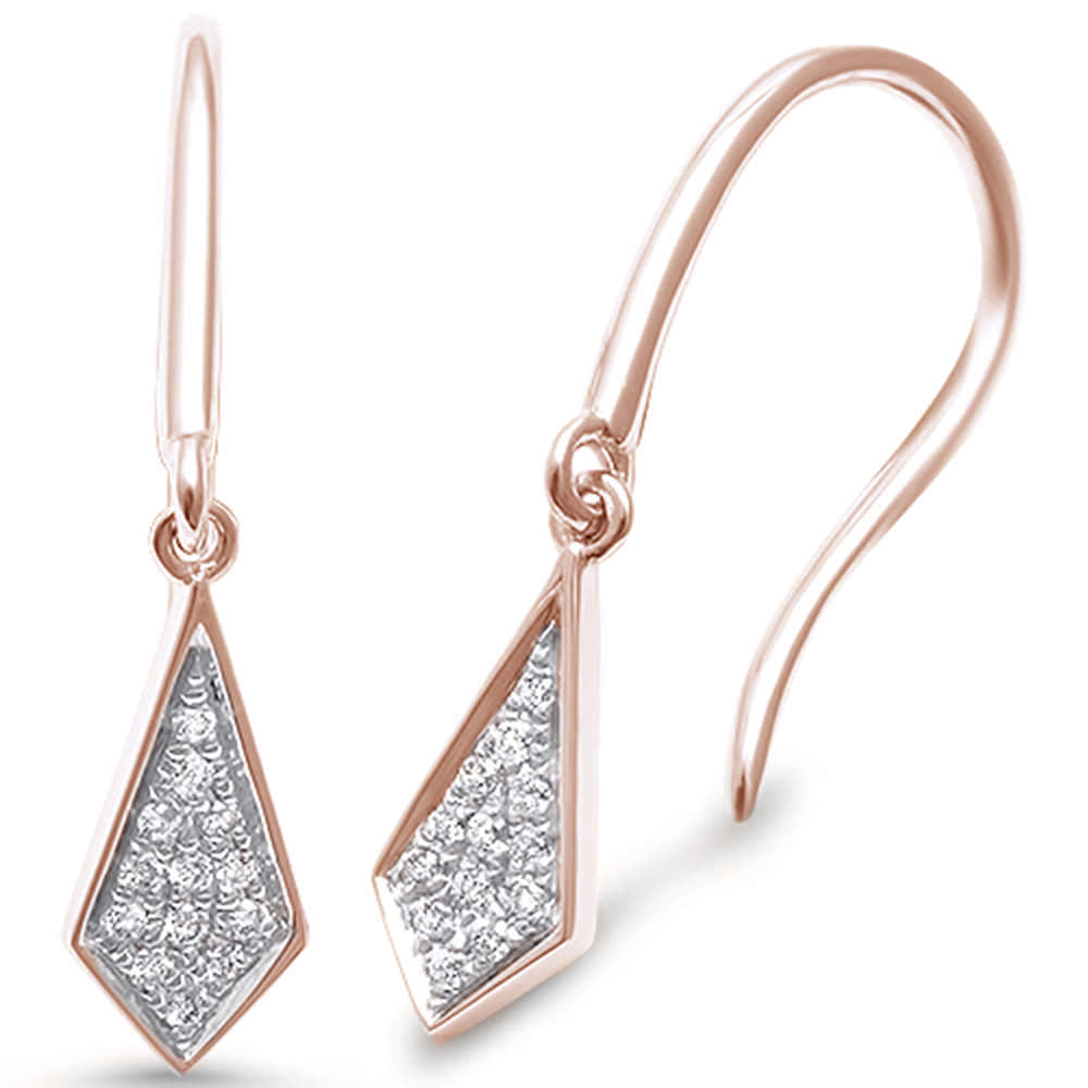 Muse Jewelry .09ct G SI 14K Rose Gold Diamond Drop Dangle Earrings