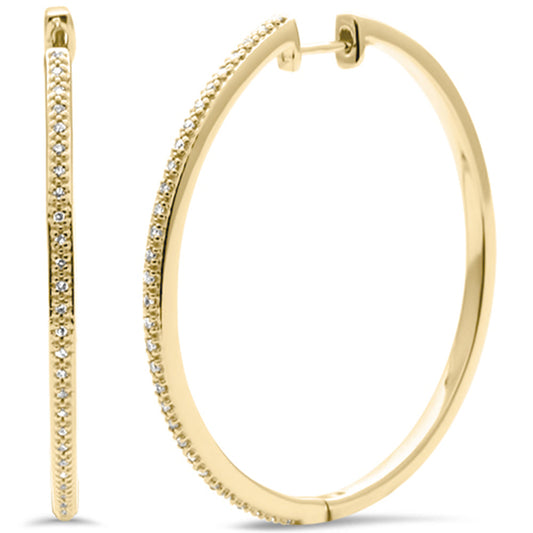 Muse Jewelry .18ct G SI 14K Yellow Gold Diamond Hoop Earrings