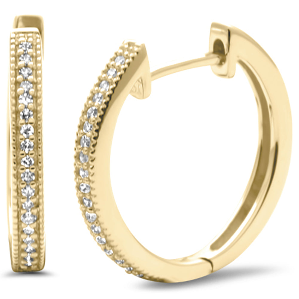 Muse Jewelry .11ct G SI 14K Yellow Gold Diamond Hoop Earrings