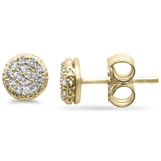 Muse Jewelry .15ct G SI 10K Yellow Gold Round Shape Diamond Stud Earrings