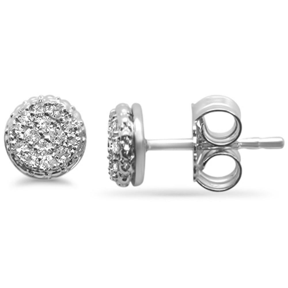 Muse Jewelry .17ct G SI 10K White Gold Round Shape Diamond Stud Earrings