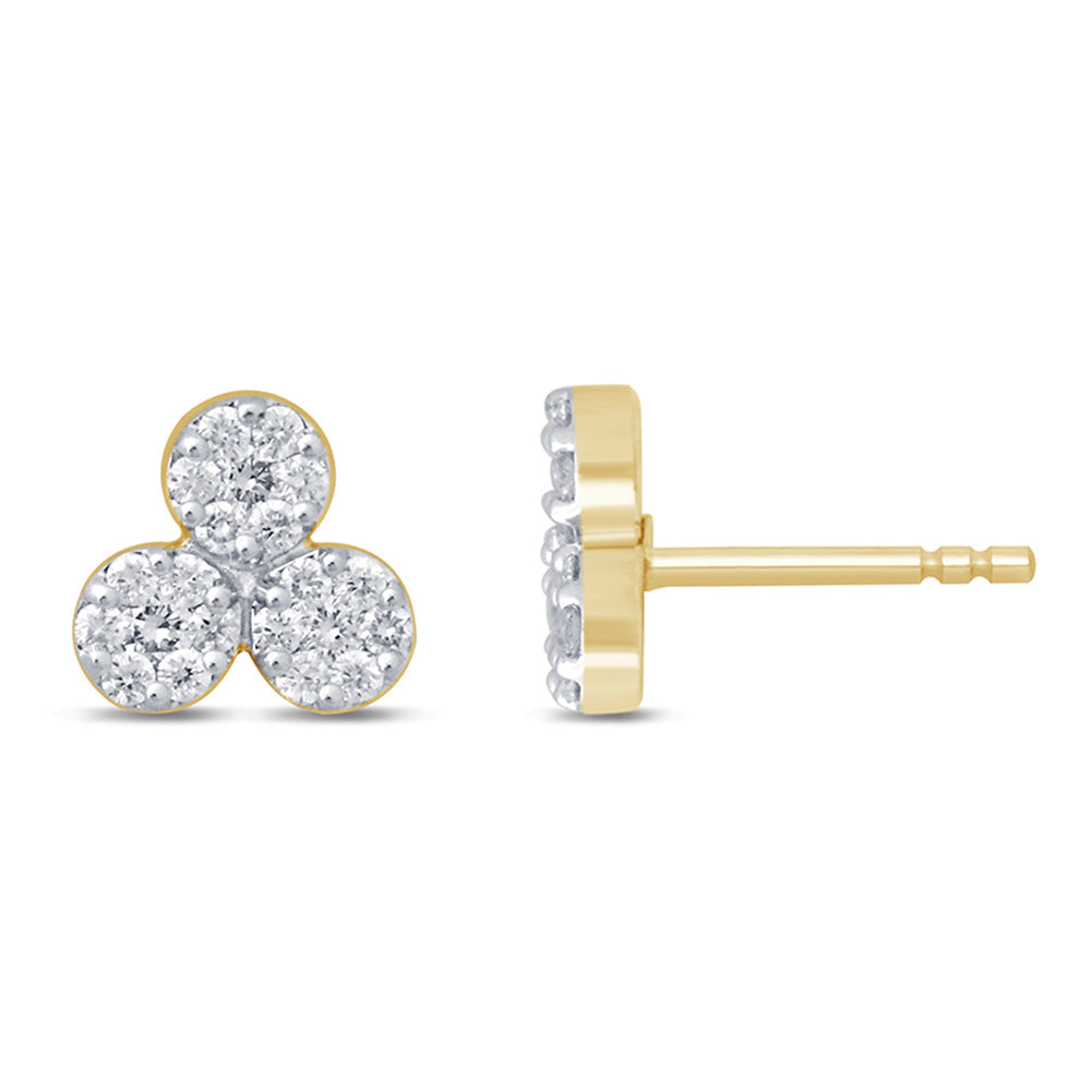 Muse Jewelry .50ct G SI 10K Yellow Gold Diamond Stud Earrings