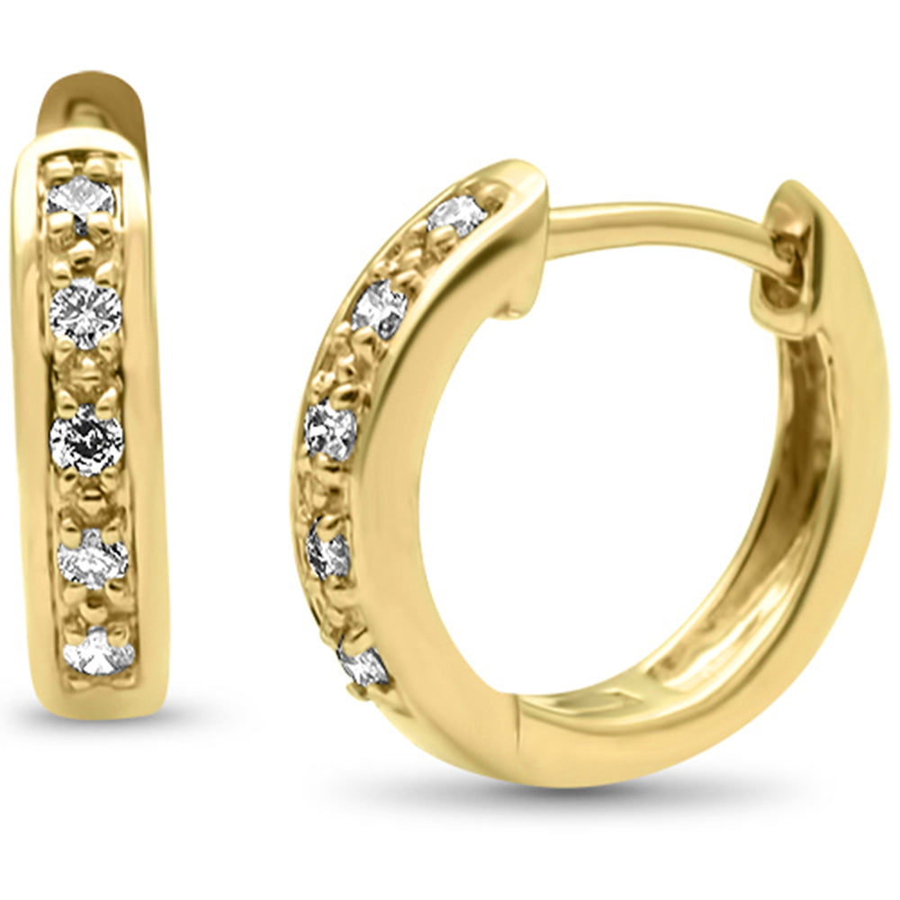 Muse Jewelry .11ct G SI 10K Yellow Gold Diamond Diamond Hoop Earrings