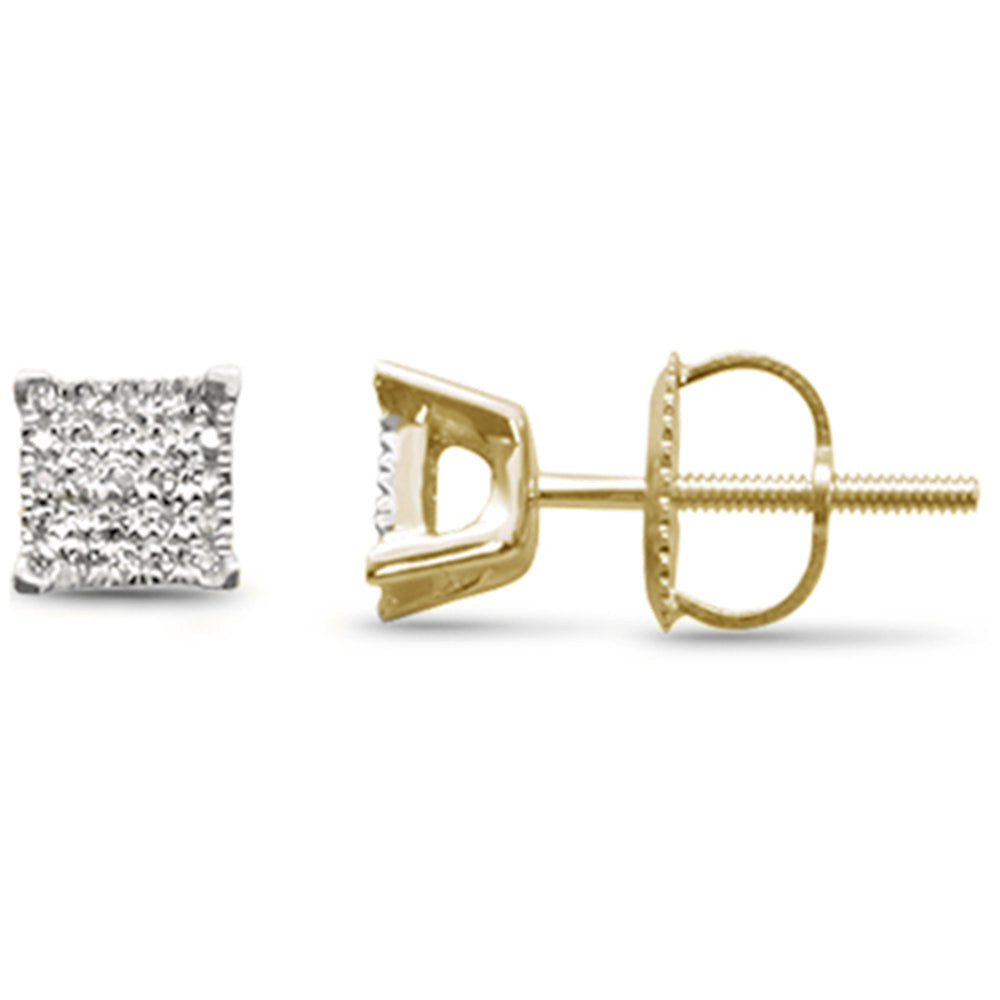 Muse Jewelry .09ct G SI 10K Yellow Gold Diamond Fine Stud Earrings