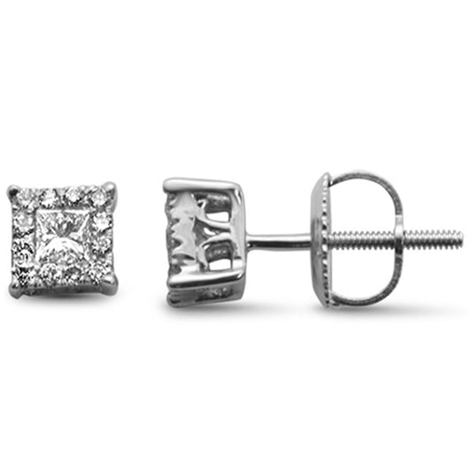 Muse Jewelry .34ct G SI 10K White Gold Diamond Fine Earrings
