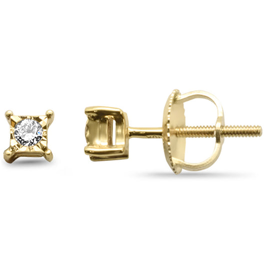 Muse Jewelry .08ct G SI 10K Yellow Gold Diamond Stud Earrings