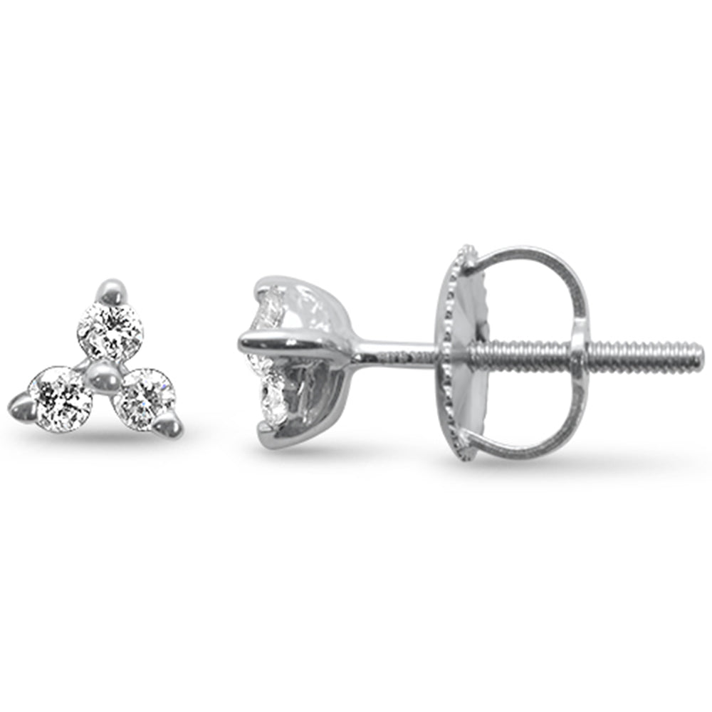 Muse Jewelry .14ct G SI 10K White Gold Diamond Fashion Earrings