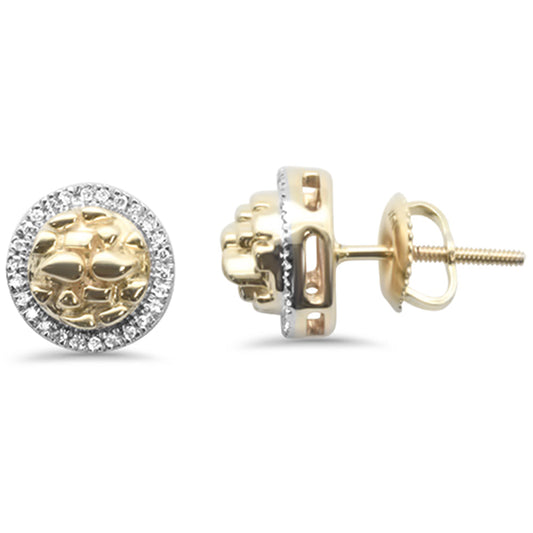 Muse Jewelry .08ct G SI 10K Yellow Gold Diamond Round Fashion Earrings