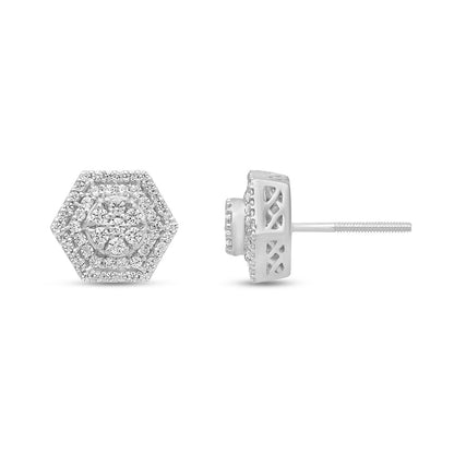 Muse Jewelry .47ct G SI 14K White Gold Diamond Fashion Earrings