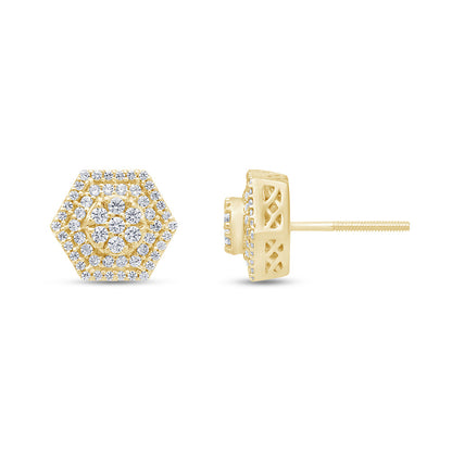 Muse Jewelry .50ct G SI 14K Yellow Gold Diamond Fashion Earrings