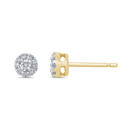 Muse Jewelry .10ct G SI 10K Yellow Gold Diamond Stud Earrings