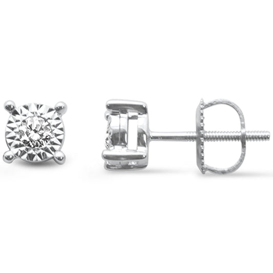 Muse Jewelry .15ct G SI 14K White Gold Diamond Fashion Earrings