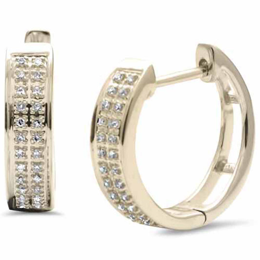 Muse Jewelry .11ct G SI 10K Yellow Gold Diamond Hoop Earrings