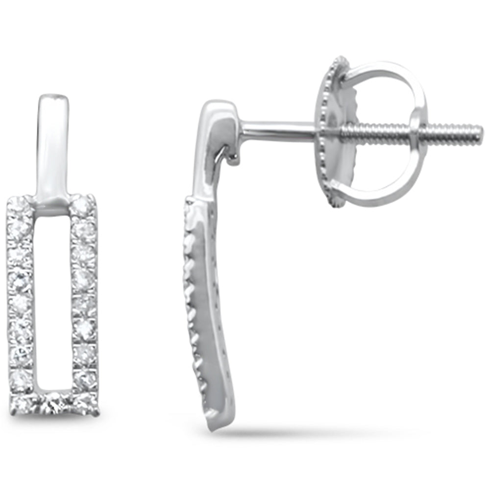 Muse Jewelry .12ct G SI 10K White Gold Diamond Fashion Earrings