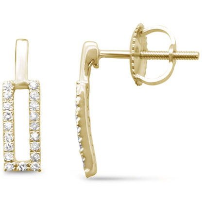 Muse Jewelry .12ct G SI 10K Yellow Gold Diamond Fashion Earrings