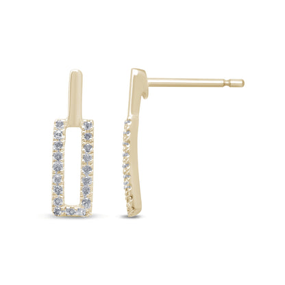 Muse Jewelry .12ct G SI 10K Yellow Gold Diamond Fashion Earrings