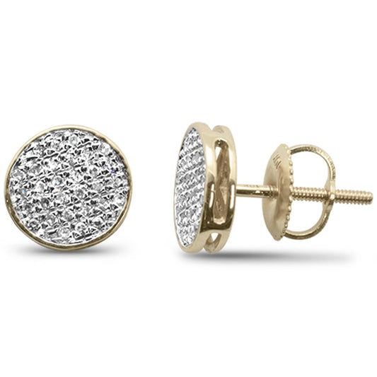 Muse Jewelry .20ct G SI 10K Yellow Gold Diamond Round Shaped Fashion Earrings