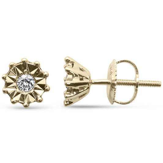 Muse Jewelry .11ct G SI 10K Yellow Gold Diamond Fashion Earrings