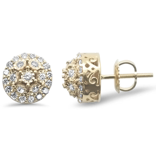 Muse Jewelry .49ct G SI 10K Yellow Gold Diamond Round Shaped Fashion Earrings