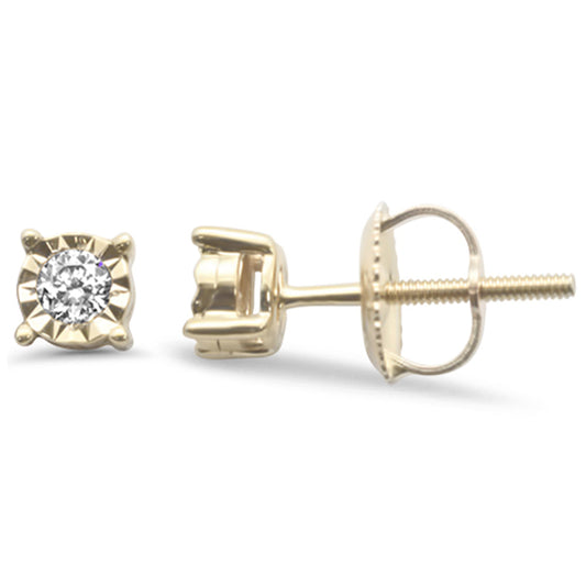 Muse Jewelry .13ct G SI 10K Yellow Gold Diamond Fashion Earrings