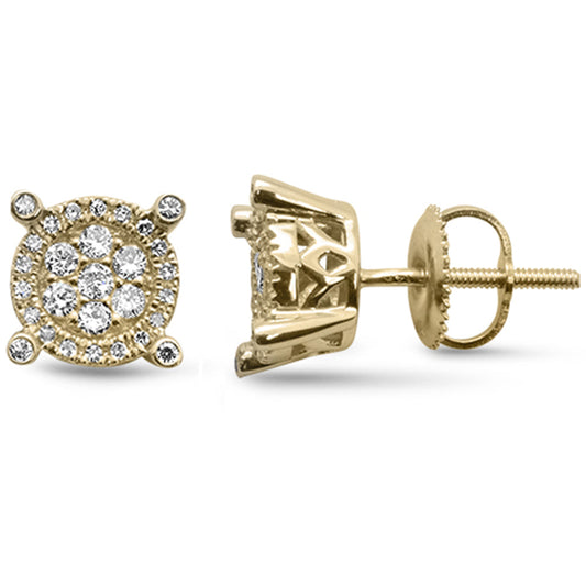Muse Jewelry .32ct G SI 10KT Yellow Gold Diamond Round Stud Earrings