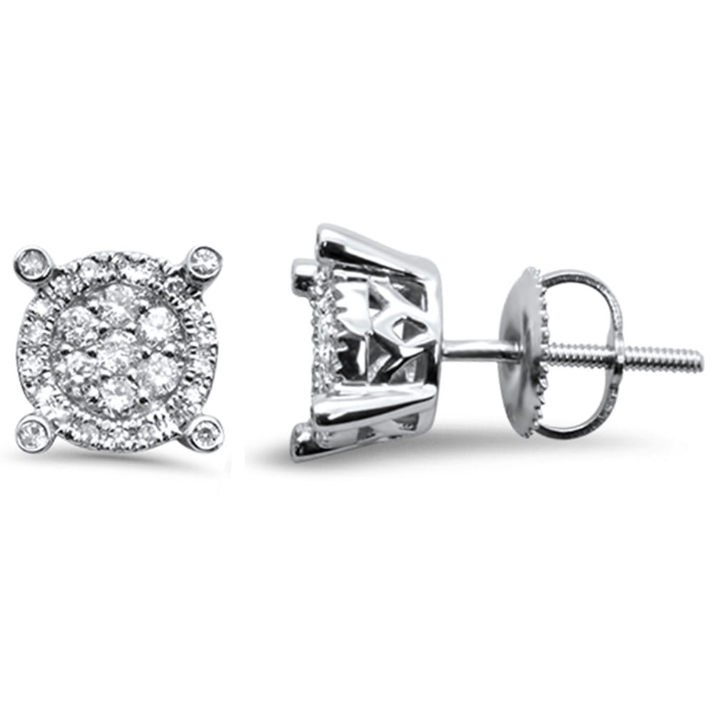 Muse Jewelry .33ct G SI 14KT White Gold Diamond Round Stud Earrings