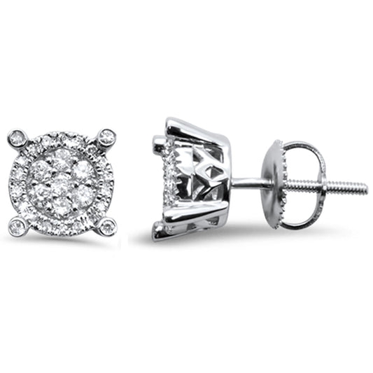 Muse Jewelry .33ct G SI 14KT White Gold Diamond Round Stud Earrings