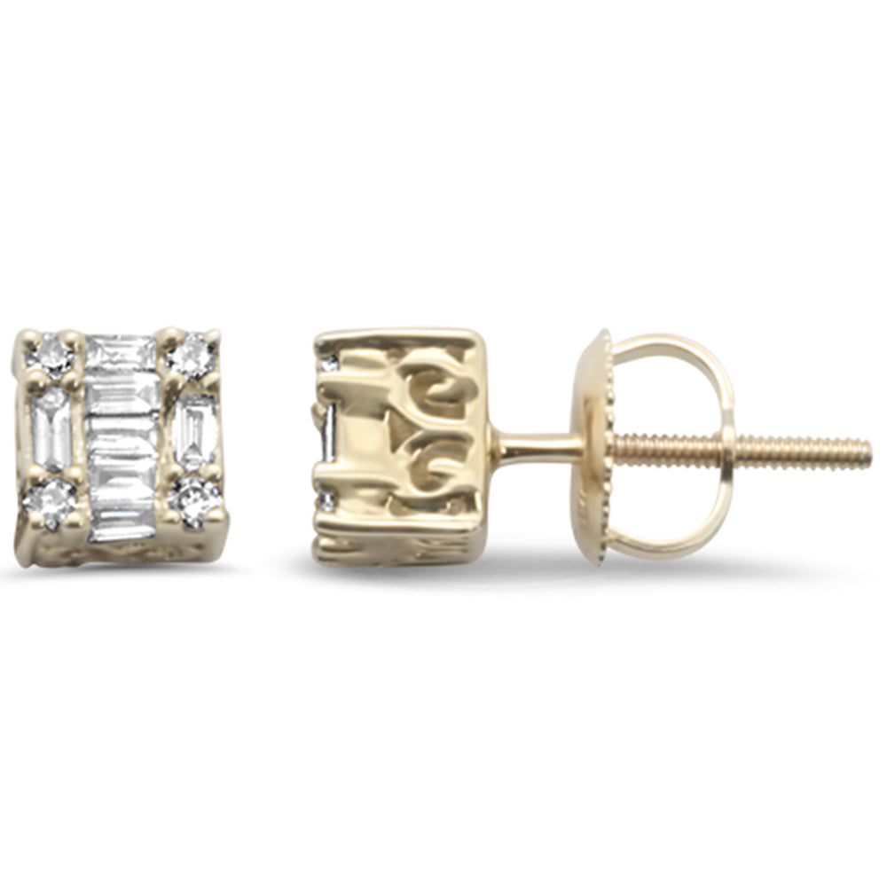 Muse Jewelry .25ct G SI 10KT Yellow Gold Diamond Square Stud Earrings