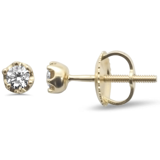 Muse Jewelry .15ct G SI 10KT Yellow Gold Diamond Round Stud Earrings