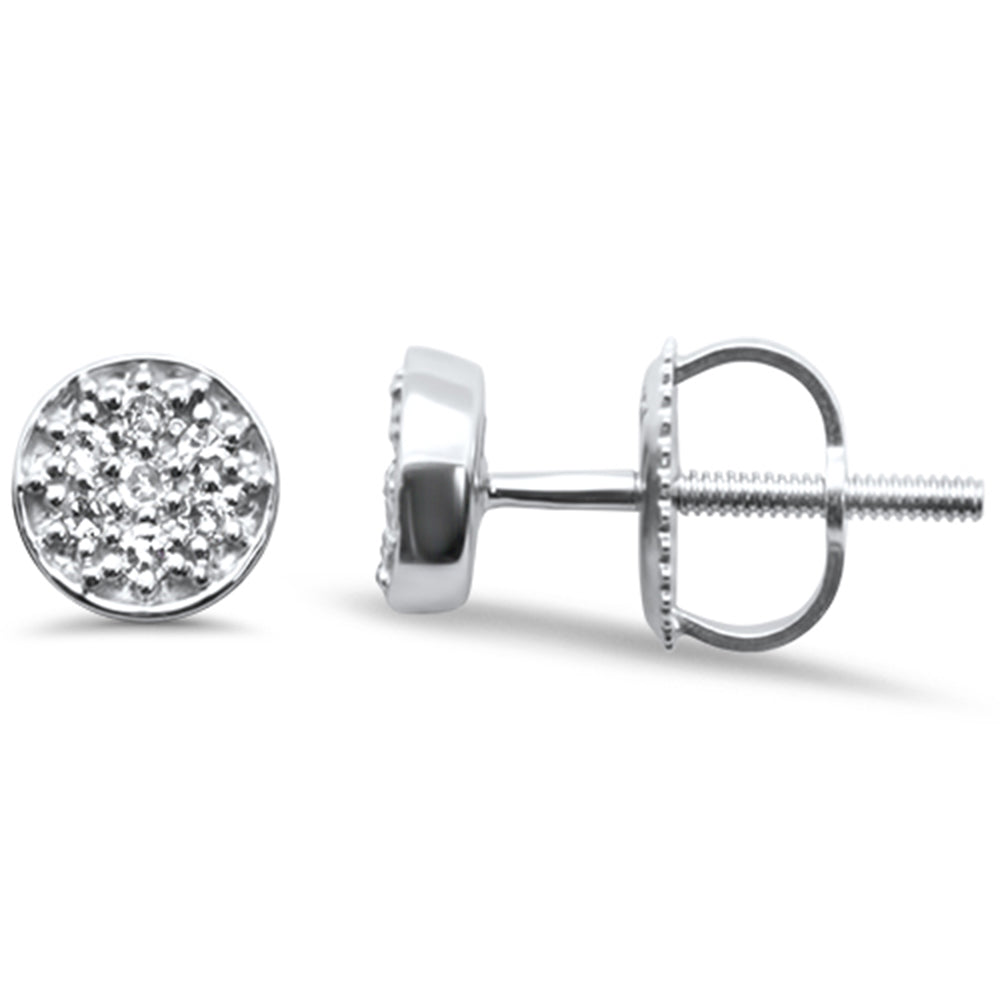 Muse Jewelry .09ct G SI 10KT White Gold Diamond Fashion Stud Earrings