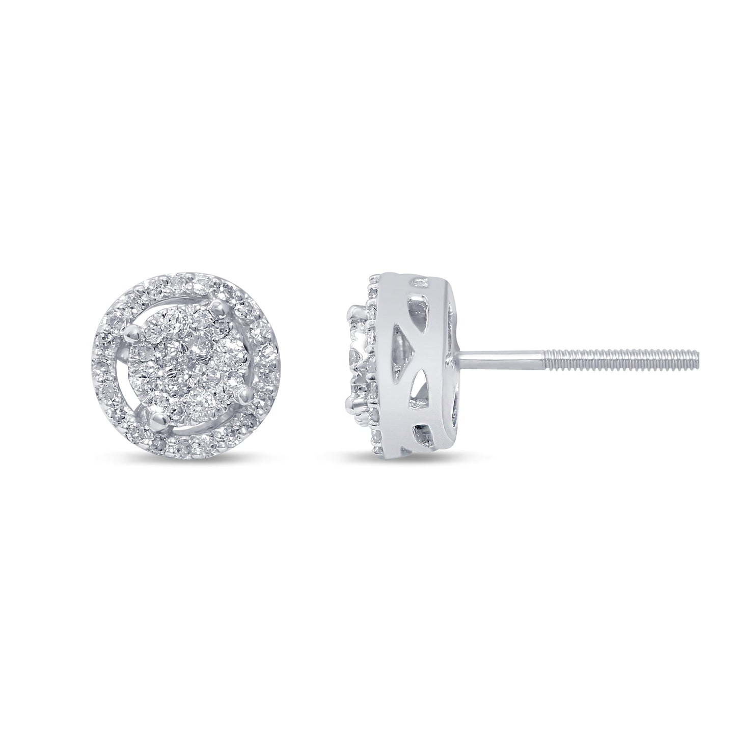 Muse Jewelry .25ct G SI 10KT White Gold Diamond Round Fashion Earrings