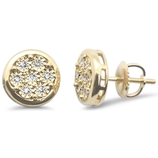 Muse Jewelry .10ct G SI 10KT Yellow Gold Diamond Round Fashion Earrings