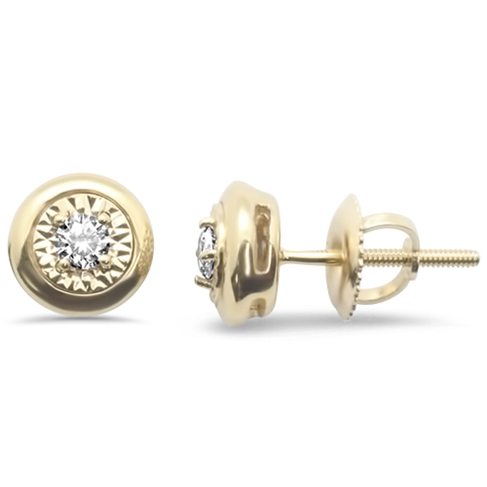 Muse Jewelry .16ct G SI 10KT Yellow Gold Diamond Round Fashion Earrings
