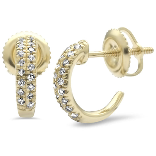 Muse Jewelry .13ct G SI 10KT Yellow Gold Diamond J Hoop Earrings