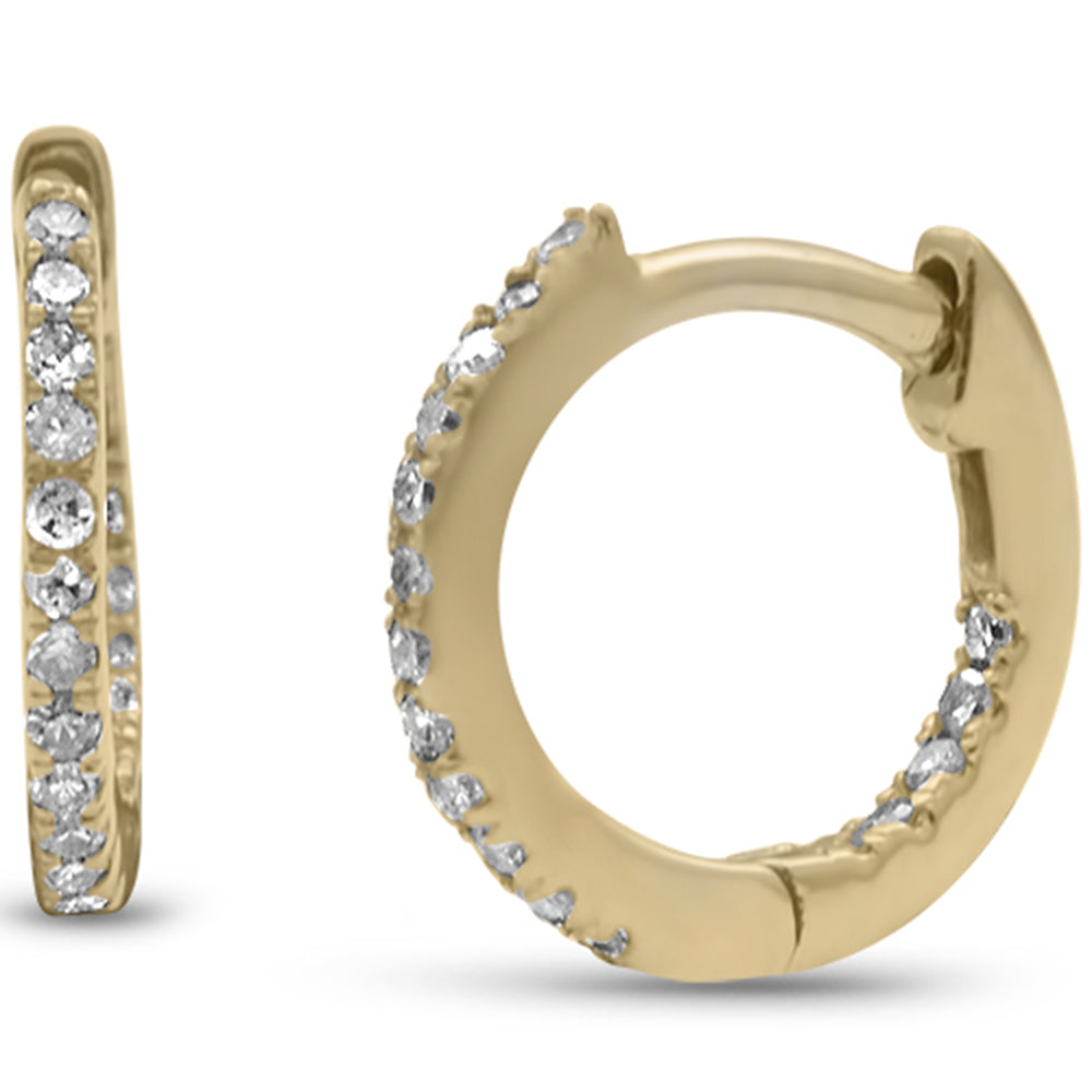 Muse Jewelry .10ct G SI 10KT Yellow Gold Diamond Hoop Earrings