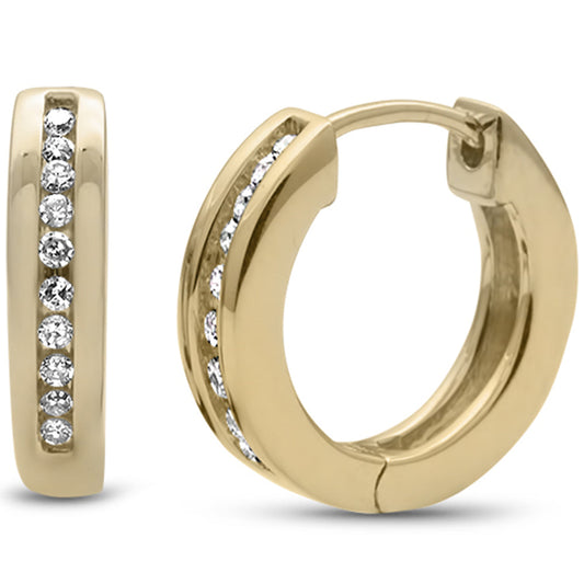 Muse Jewelry .14ct G SI 14KT Yellow Gold Diamond Hoop Earrings