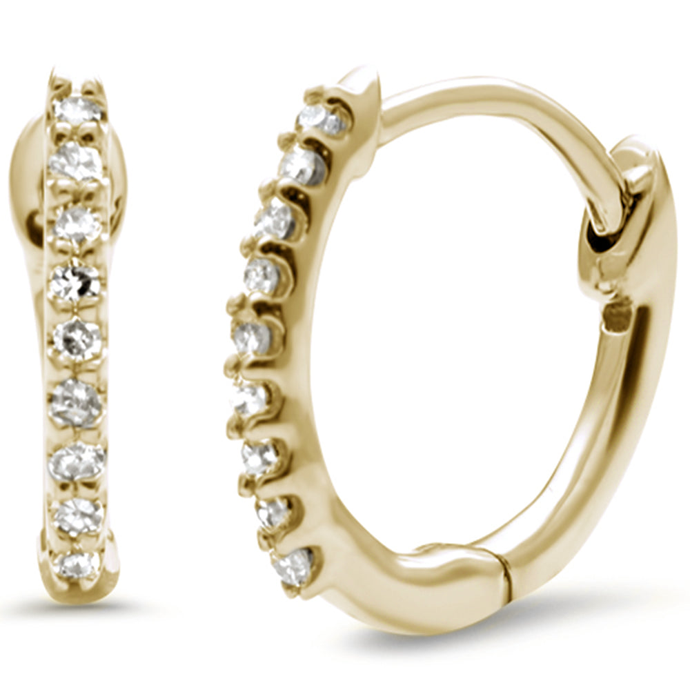 Muse Jewelry .11ct G SI 10KT Yellow Gold Diamond Hoop Earrings