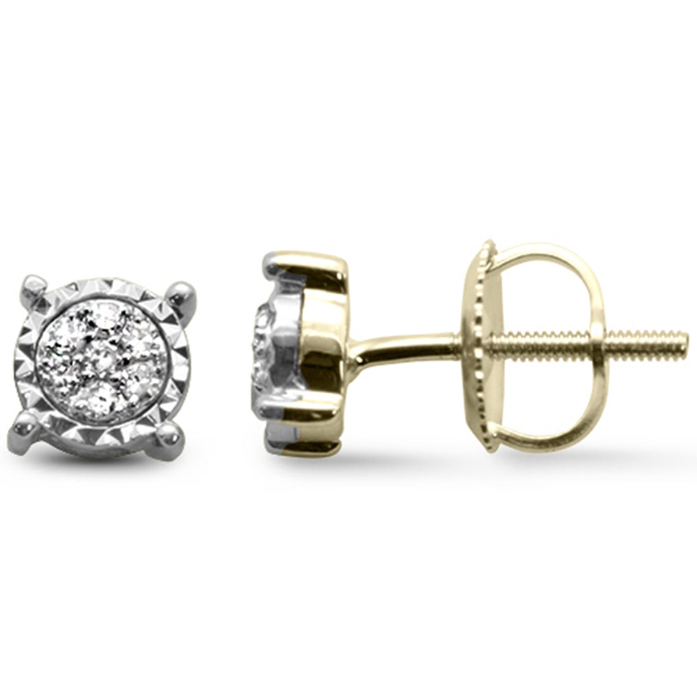 Muse Jewelry .11ct G SI 10K Yellow Gold Diamond Stud Fine Stud Earrings