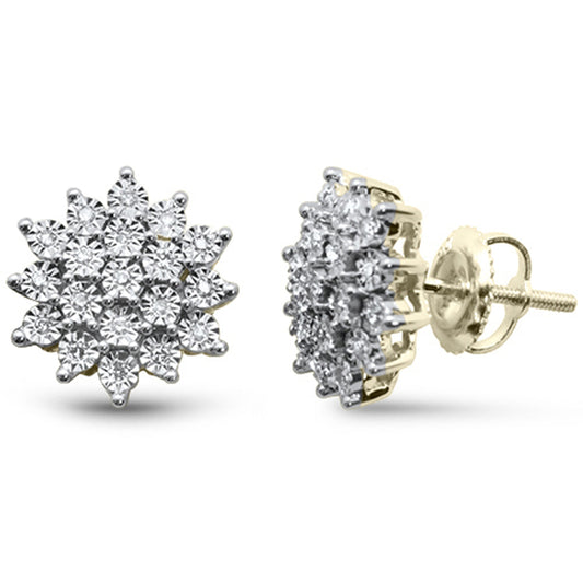 Muse Jewelry .15ct G SI 10K Yellow Gold Diamond Fashion Earrings