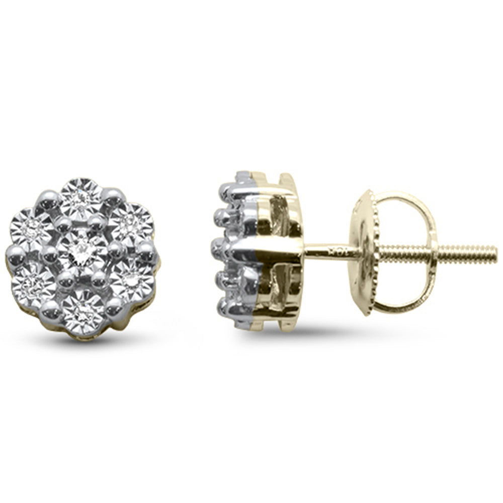 Muse Jewelry .09ct G SI 10K Yellow Gold Diamond Fashion Earrings